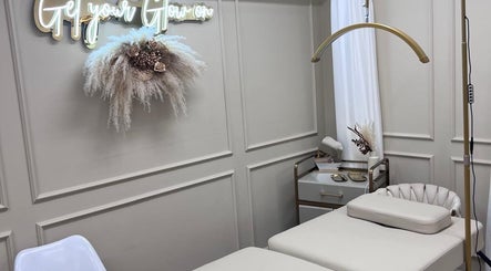 Cozy treatment room at Beauty by Harriet - Glow Hair Salon, Crownhill, England, GB with elegant decor.