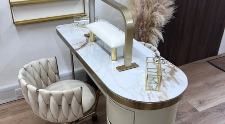 Luxurious nail station at Beauty by Harriet - Glow Hair Salon in Crownhill, England, GB.