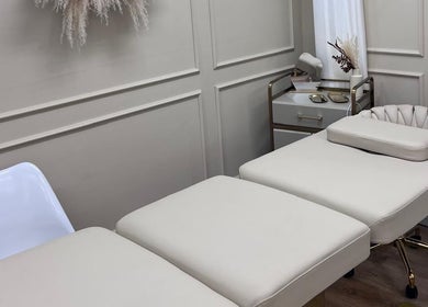 Elegant treatment room at Beauty by Harriet - Glow Hair Salon, Crownhill, England, GB.