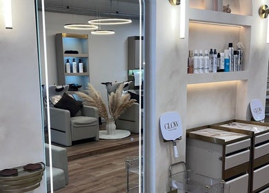 Chic and modern interior of Beauty by Harriet - Glow Hair Salon in Crownhill, England, GB.