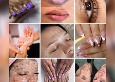 Collage of beauty treatments at Ladies First Beauty Clinic, Pretoria, Gauteng, ZA.