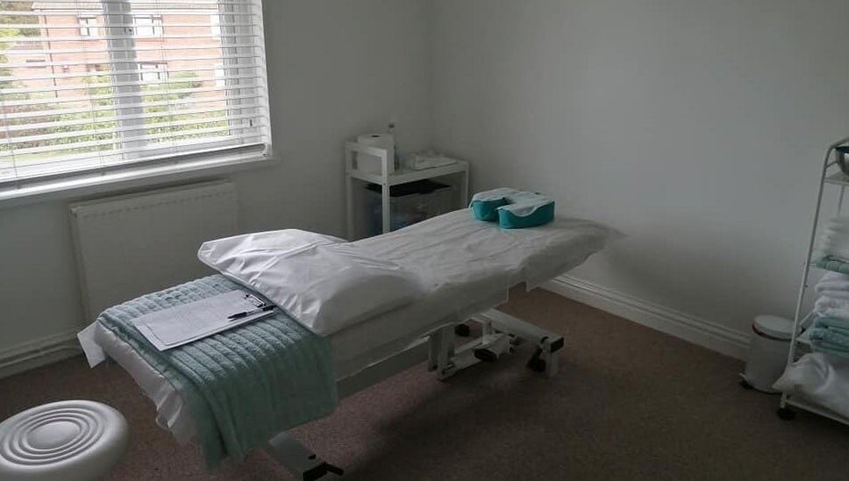 Peaceful treatment room at Allfit Holistics, Fareham, England, GB, offers a serene relaxation experience.