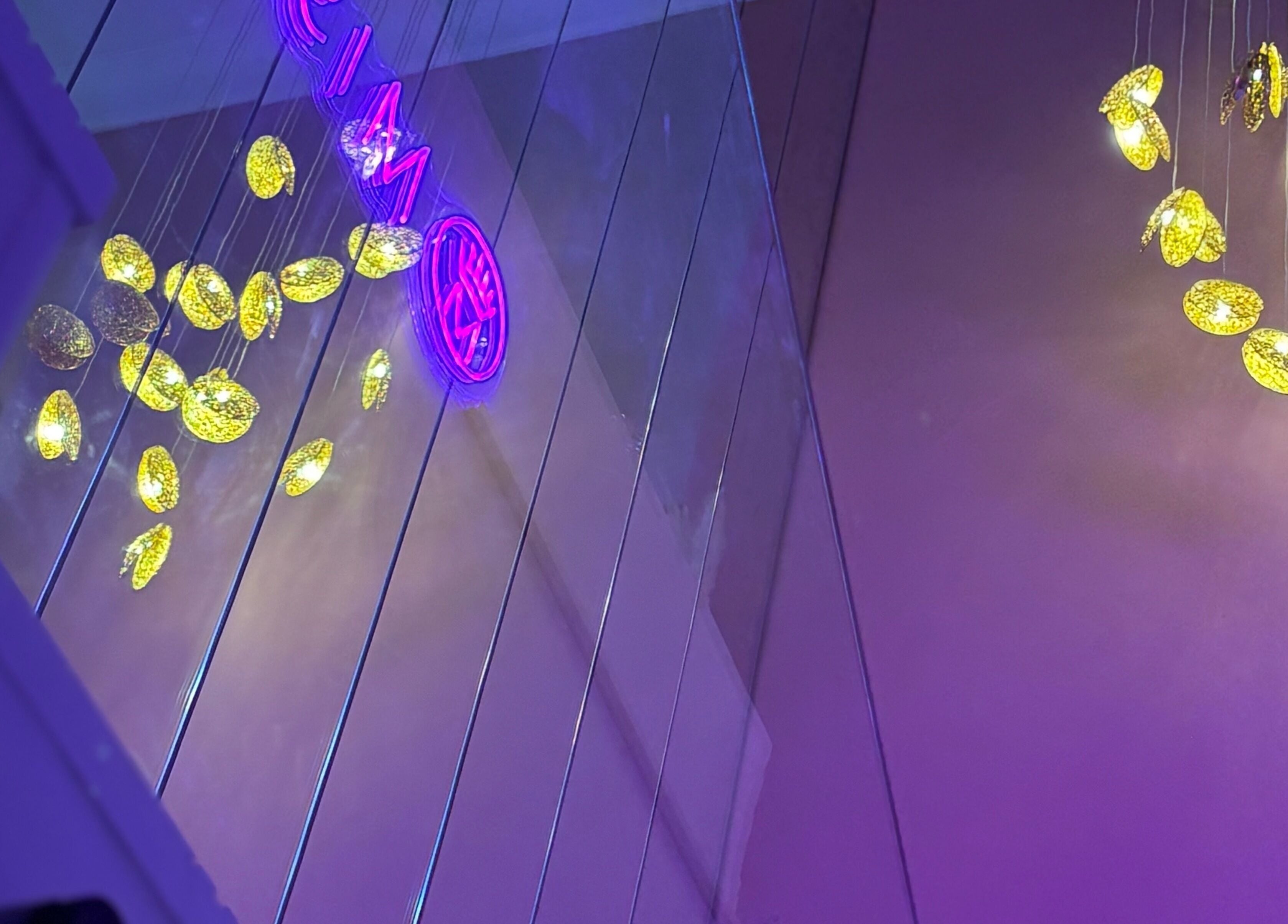 Éclairage artistique au Cline à Tel Aviv-yafo, Tel Aviv District, IL, illuminant l'espace avec charme.