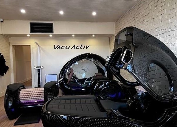 Futuristic wellness pods at GlowFit Wellness, Melbourne, Victoria, AU, for relaxation and rejuvenation.
