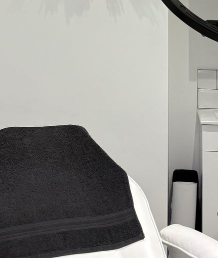 Treatment chair and ring light at Browsculpt Studio, Wigan, England, GB for beauty services.