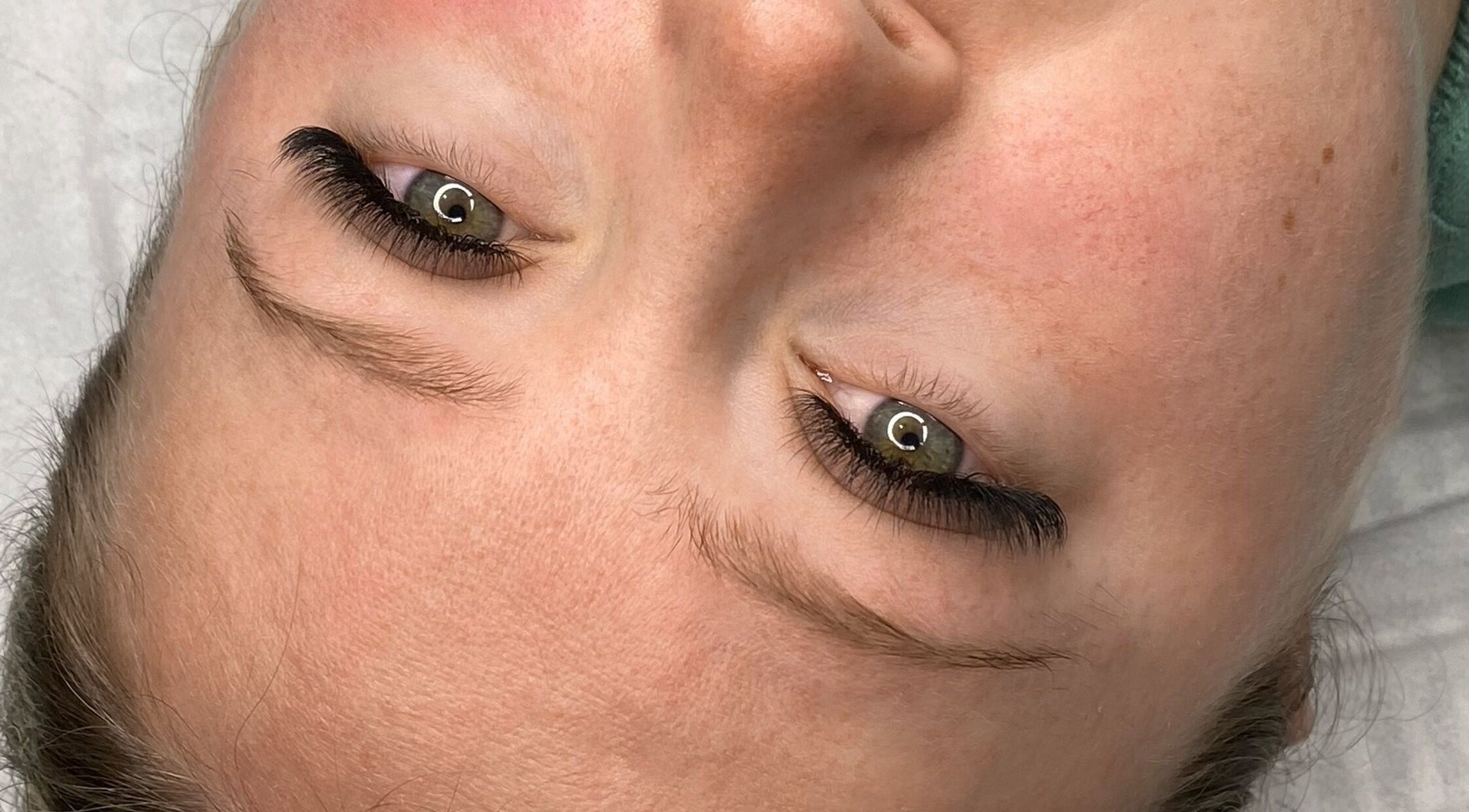 Close-up of expertly done eyelashes at Beauty Box SPMU & Aesthetics Anna Tempska, Bingham, England, GB.