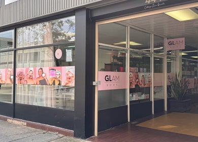 Exterior of Glam Body, a beauty venue in Penrith, New South Wales, AU featuring vibrant window displays.