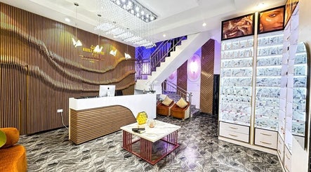 Marvels Aesthetics Abuja reception area showcases luxury interiors, located in Abuja, Federal Capital Territory, NG.
