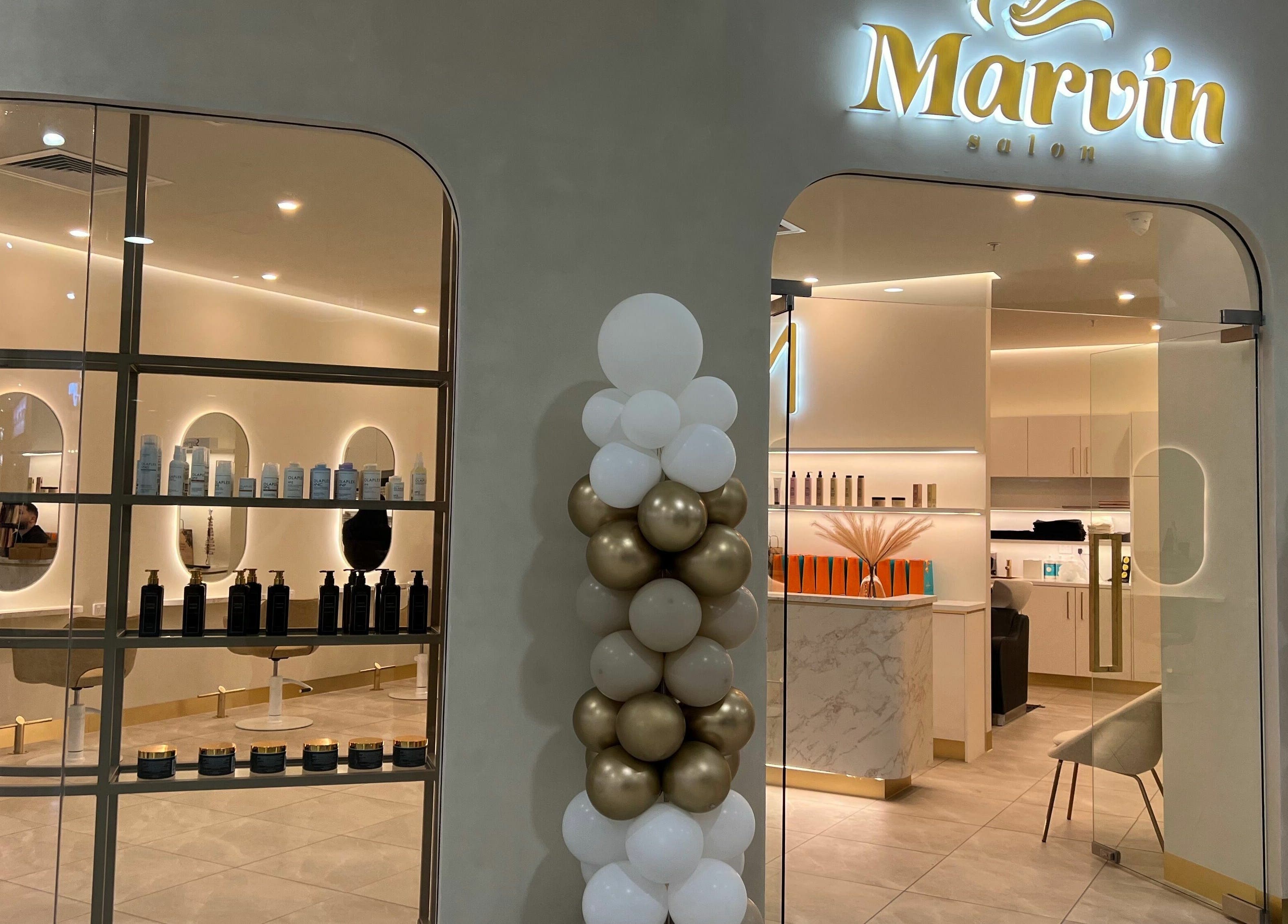 Elegant Marvin Salon entrance showcasing modern design in Fairfield, New South Wales, AU.