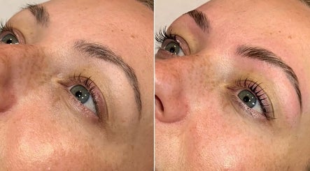 Before and after brow treatment at Zena Beauty, Nouvelles Hair & Beauty, Epsom, England, GB.