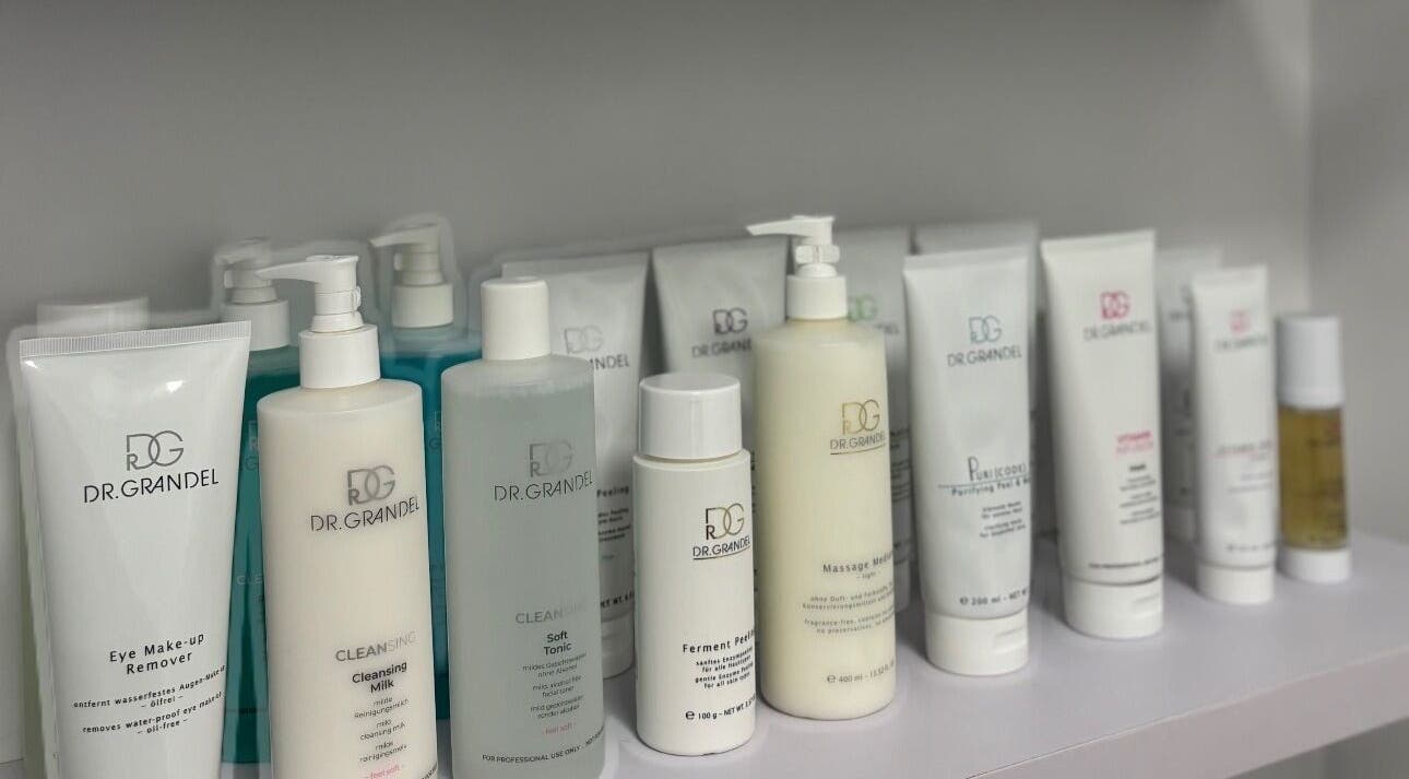 Dr. Grandel beauty products at Xlokk Nails & Beauty, Marsaxlokk, MT, showcasing a premium skincare range.