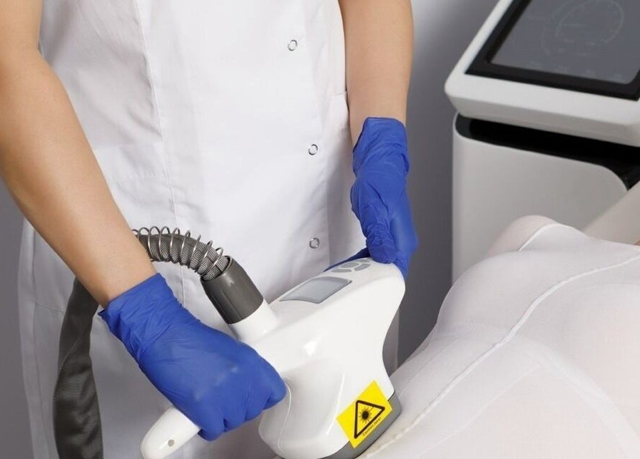 Skin treatment at Beauty Factory, Gaillimh, Galway, IE showcasing advanced equipment use.