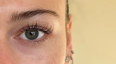 Close-up of eye with natural lashes at By Emma Alice - SALTNEY (at Nikita Jane Nails), Chester, Cheshire, GB.