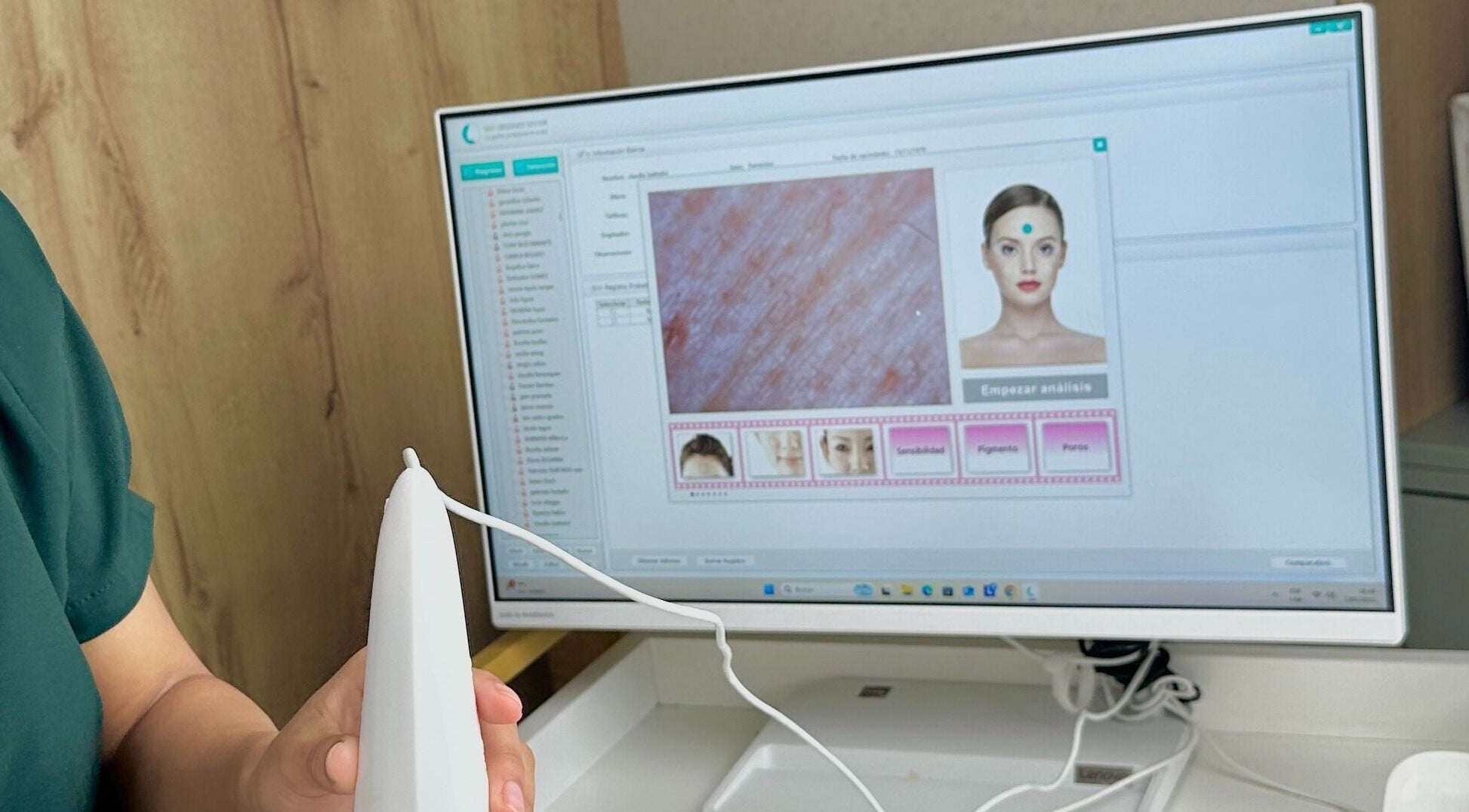 Análisis de piel en Nanda Skin - Surco, Santiago De Surco, Provincia De Lima, PE, mostrando diagnóstico detallado.