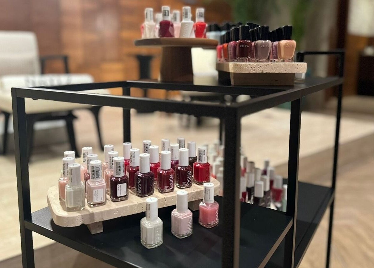 Nail polish collection at Naylz Spa I نيلز سبا, Riyadh, Riyadh Province, SA, showcasing vibrant colors.