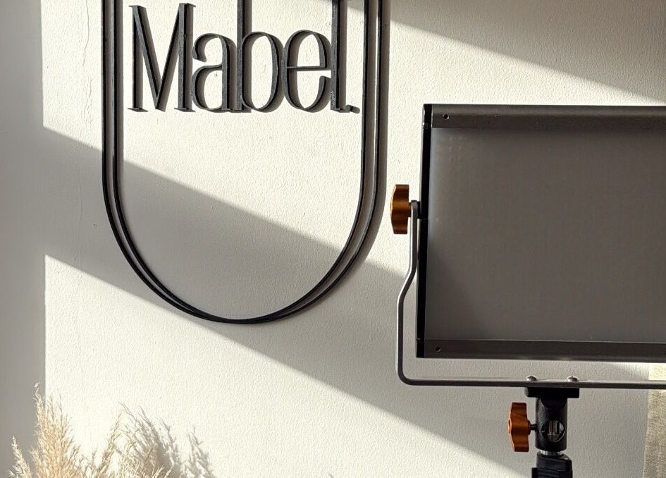 Sunlit decor and lighting equipment at Mabel Studio, Blantyre, Scotland, GB.