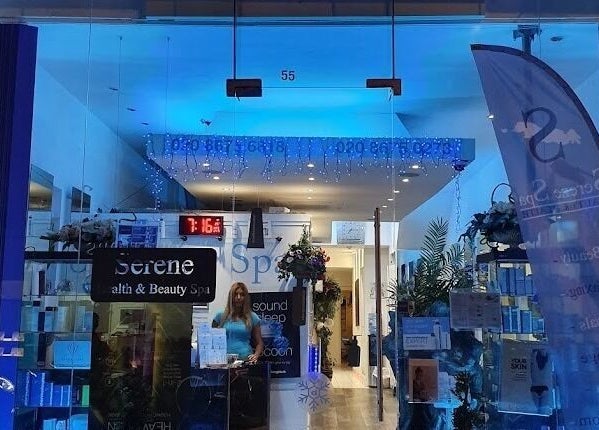 Front view of Serene Spa London, inviting ambiance at 55 address, London, England, GB.