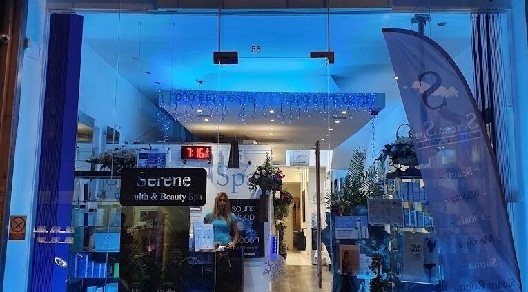 Front view of Serene Spa London, inviting ambiance at 55 address, London, England, GB.