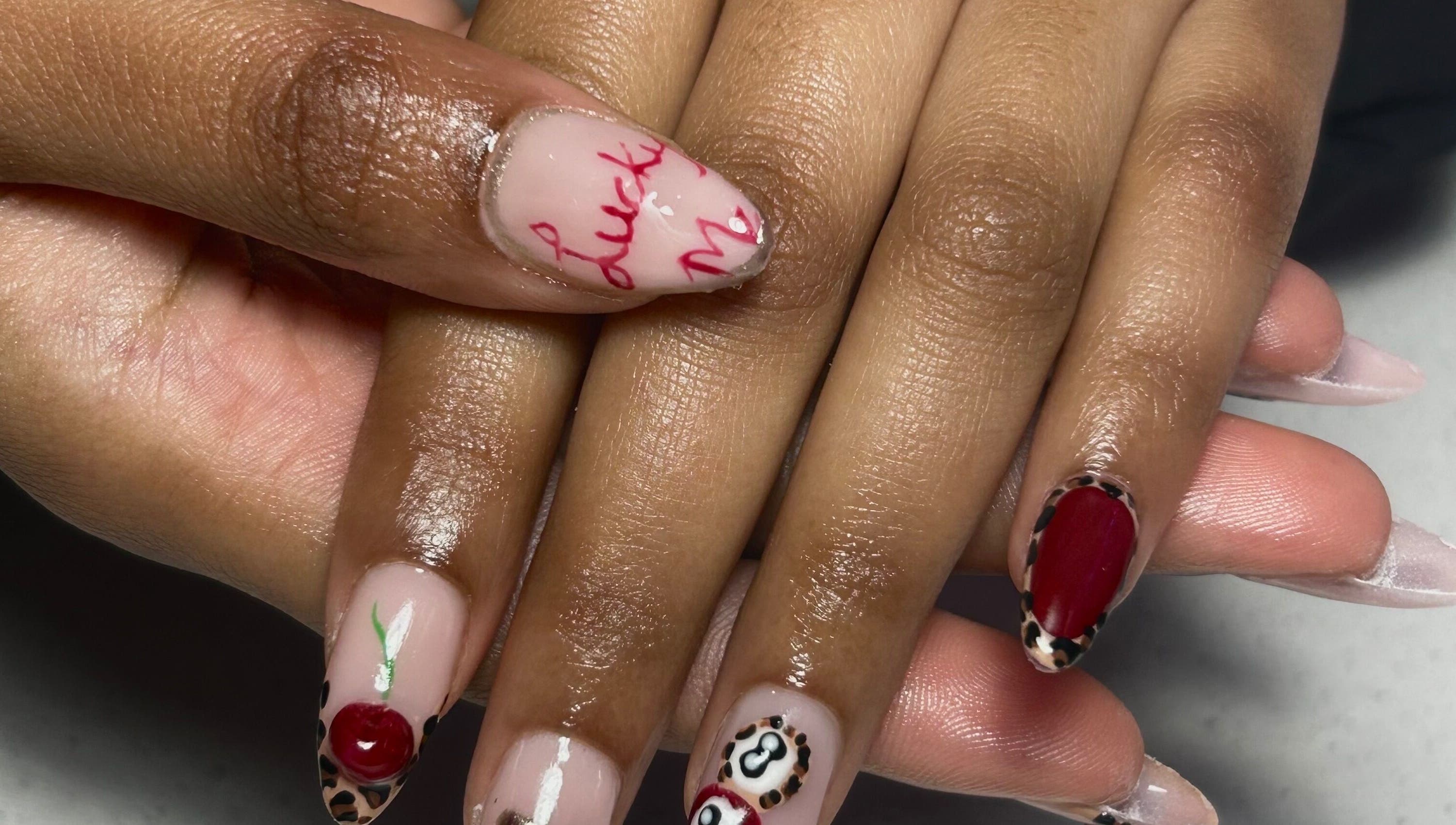 Intricate nail art design at Nailvault by Chels, Cape Town, Western Cape, ZA showcasing detailed creativity.