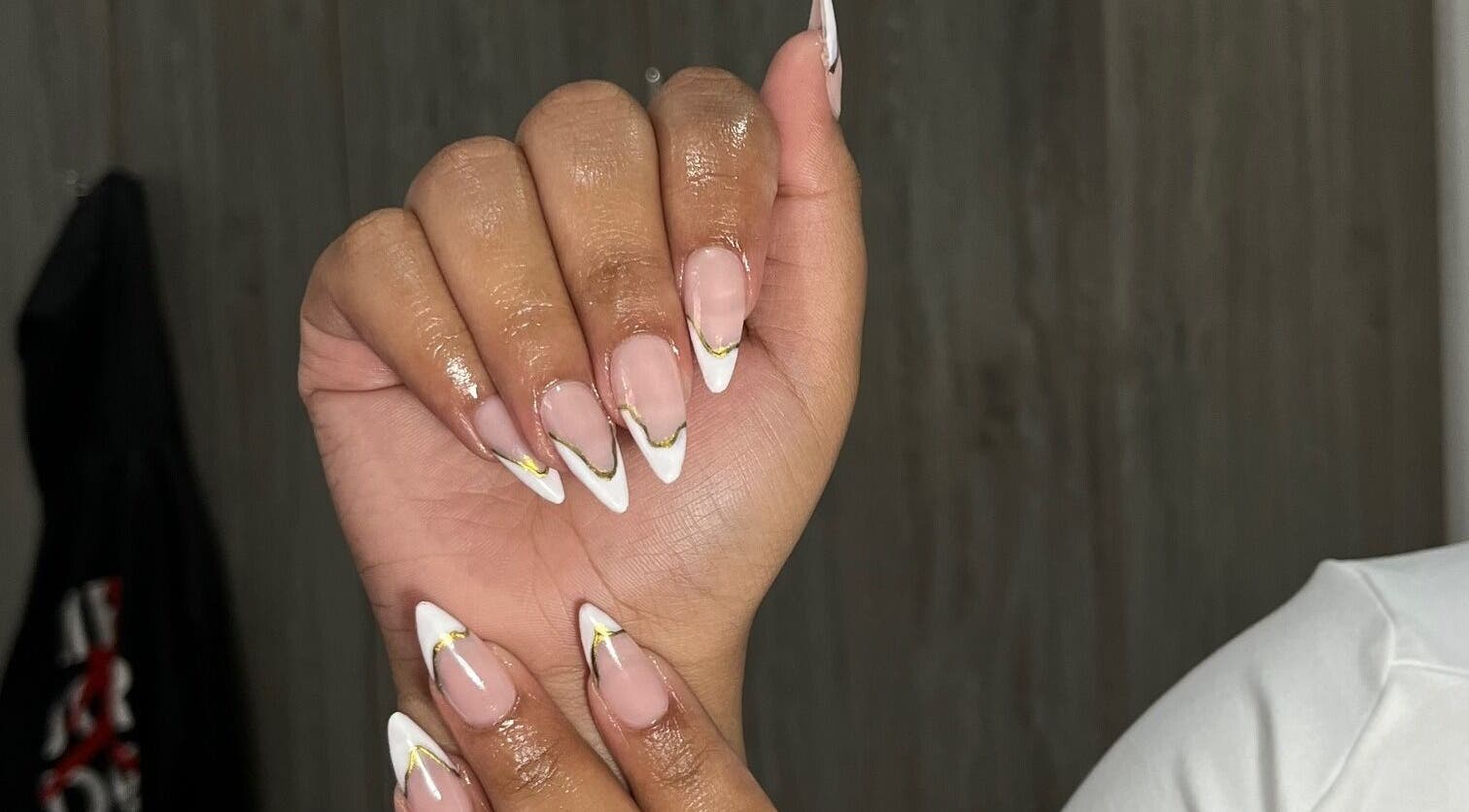 Stylish nail art with gold accents at Nailvault by Chels, Cape Town, Western Cape, ZA.
