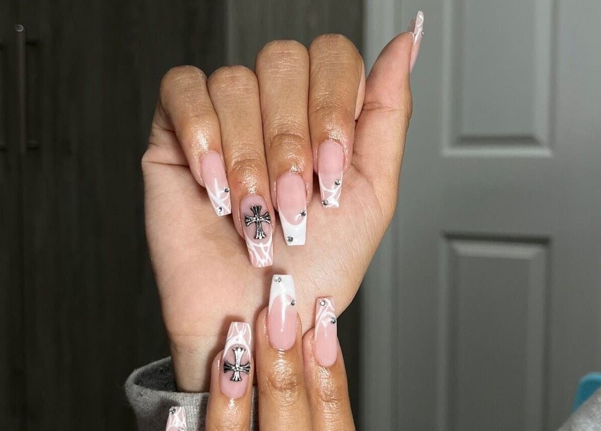 Elegant nail design at Nailvault by Chels, Cape Town, Western Cape, ZA showcasing intricate art.