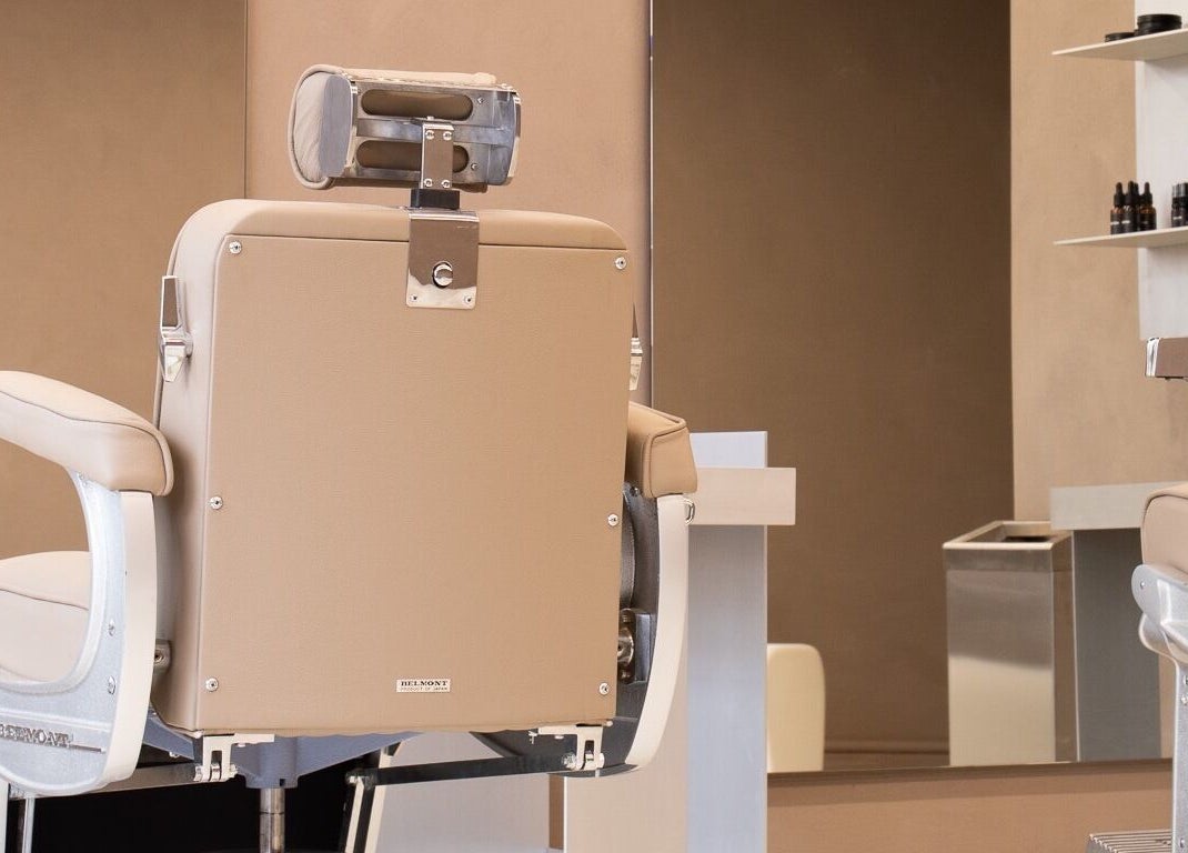 Modern salon chairs at NOTJUST - Stockport - The Underbanks, Stockport, England, GB, showcasing elegance and style.