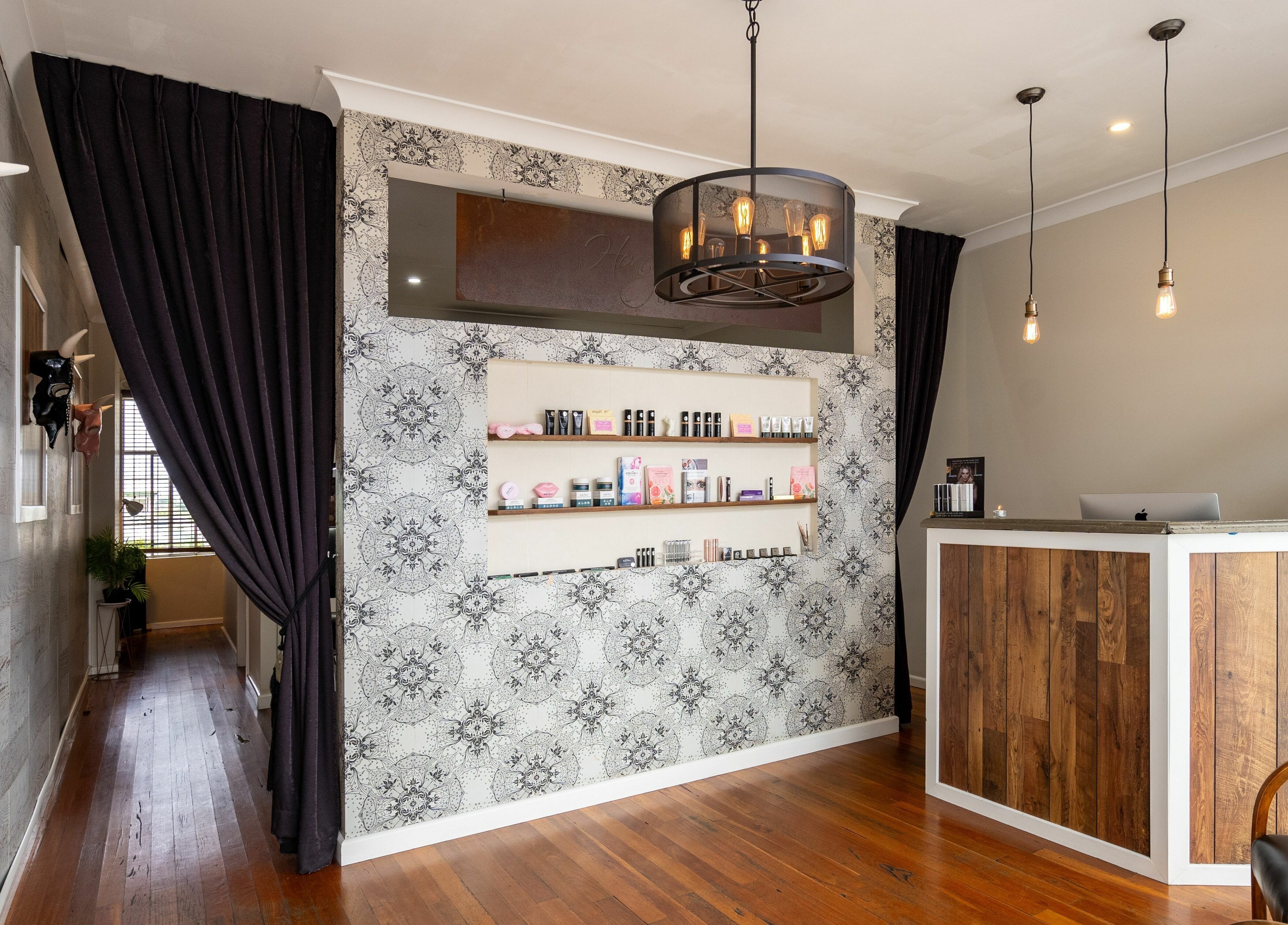Elegant reception area at Honey Tusk Eyebrow Studios - Rozelle, Rozelle, New South Wales, AU with stylish decor.