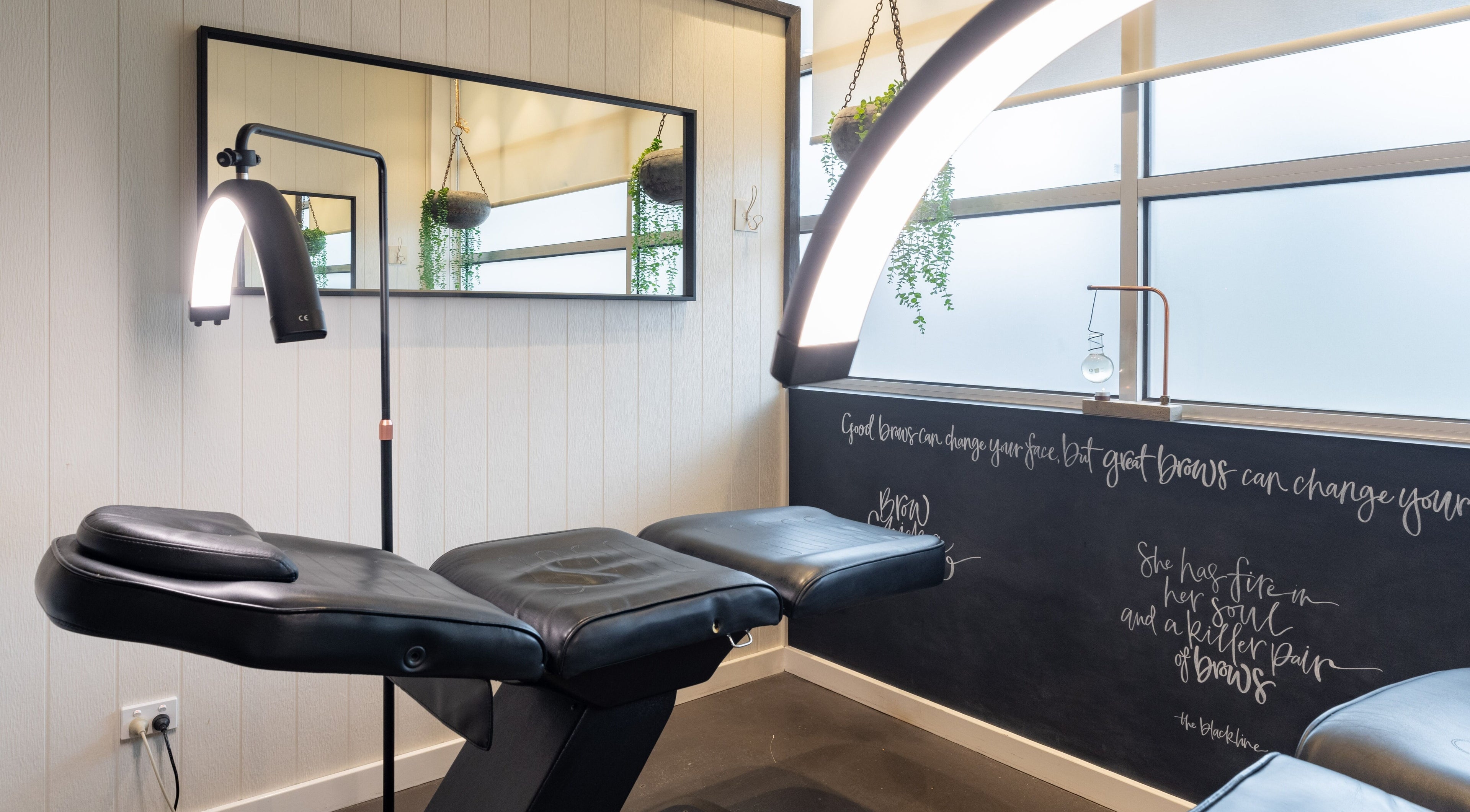 Calm interior of Honey Tusk Eyebrow Studios - Freshwater, featuring a sleek reclining chair, Freshwater, New South Wales, AU.