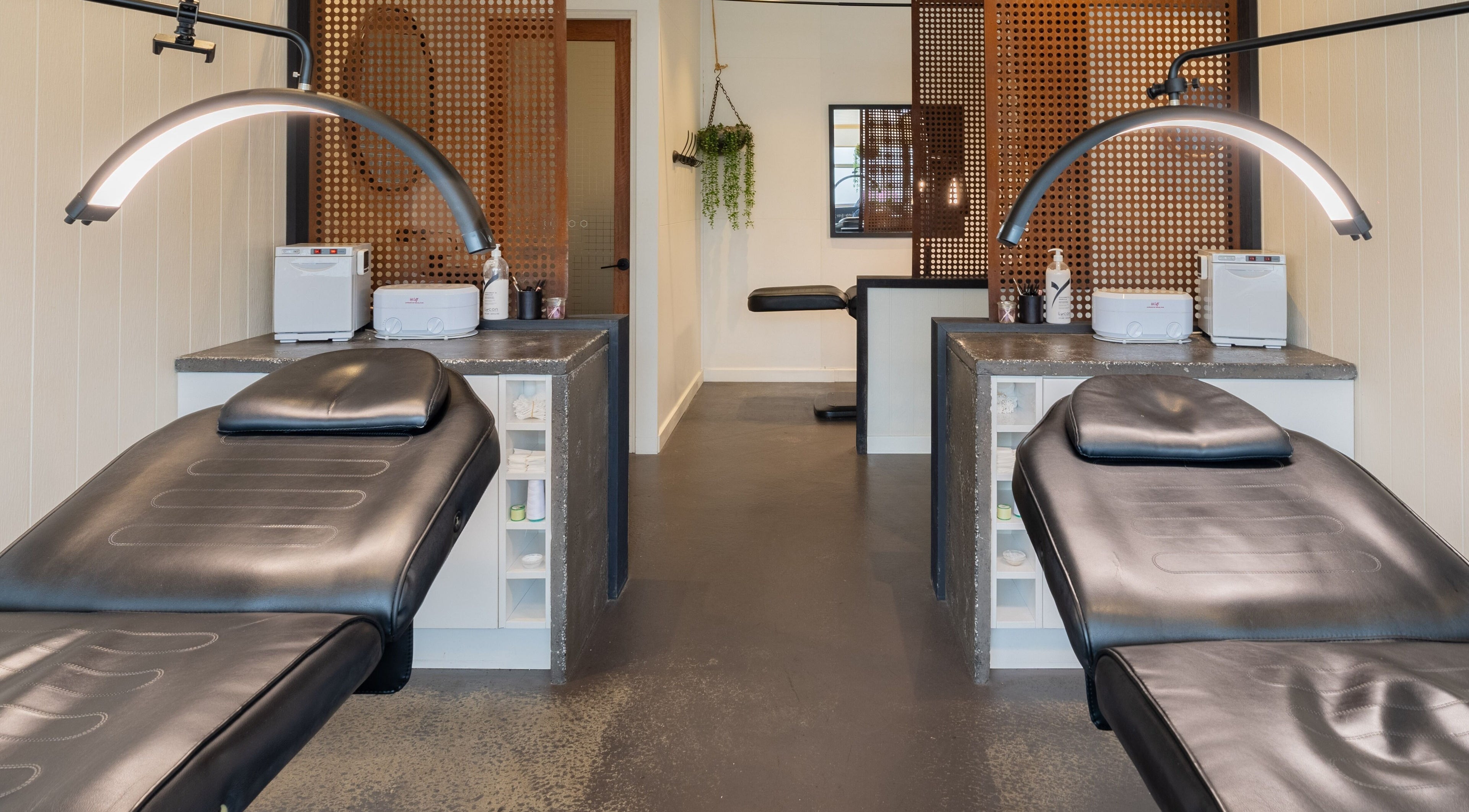Relaxing treatment beds at Honey Tusk Eyebrow Studios - Freshwater, New South Wales, AU.