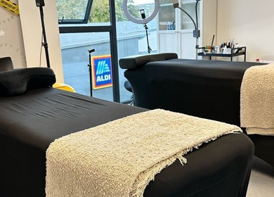 Relaxing treatment beds at Millzbeauty in High Wycombe, England offer a tranquil wellness experience.
