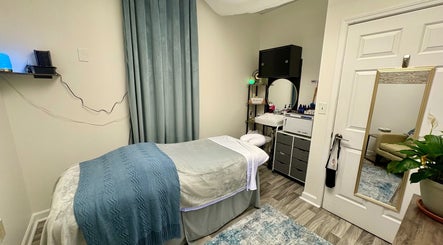 Relaxing massage room at Black Oasis Luxury Mind & Body in Conyers, Georgia, US, ideal for stress relief.