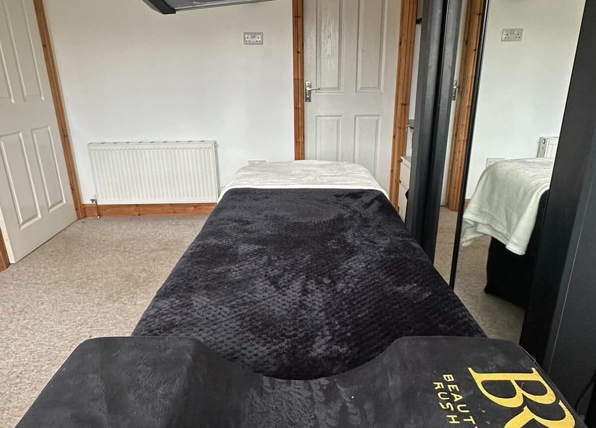 Relaxing treatment room at BeautyRush, Andover, England, GB. Warm tones and cozy ambiance for ultimate comfort.