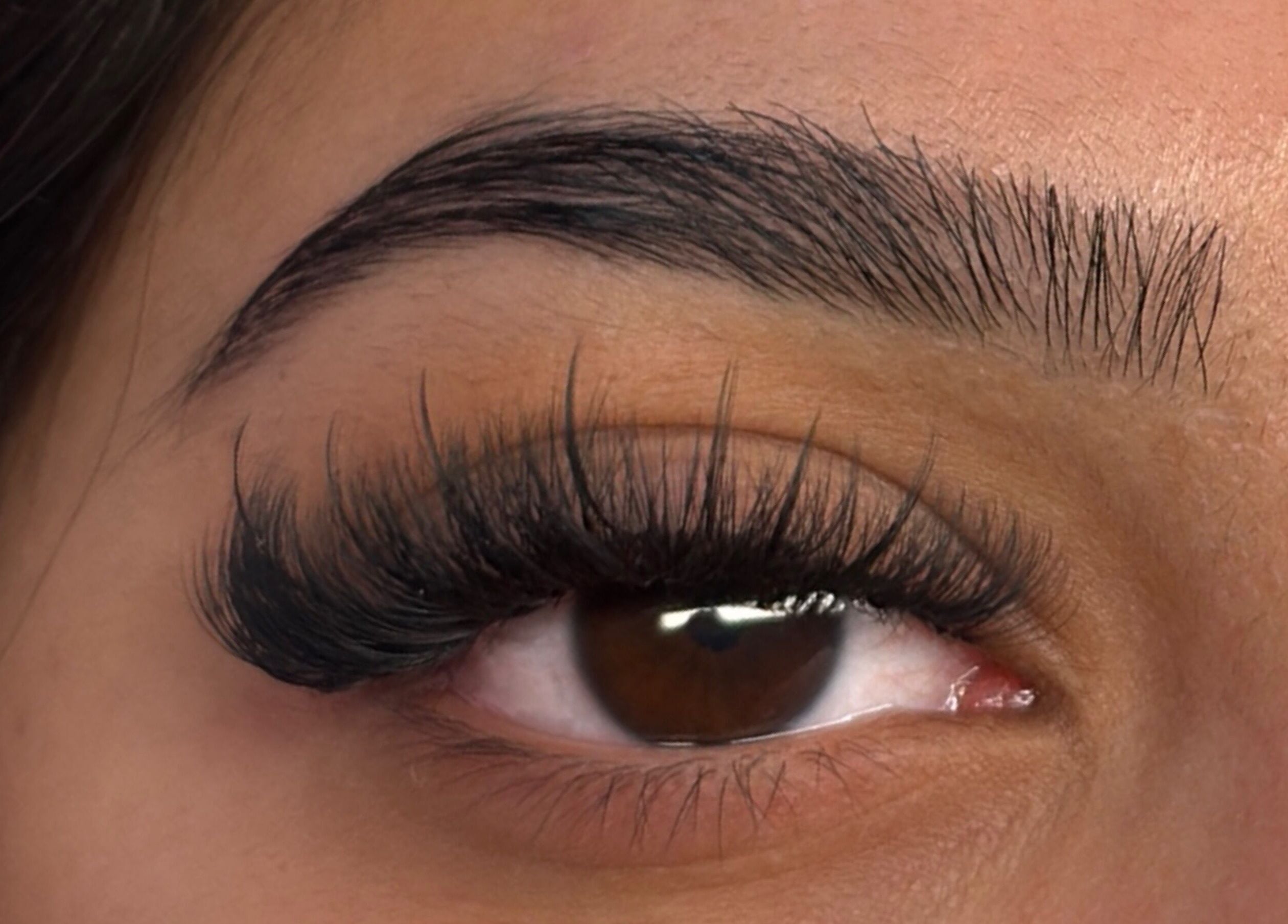 Close-up of styled eyelashes by By KB, showcasing beauty services in Manchester, England, GB.
