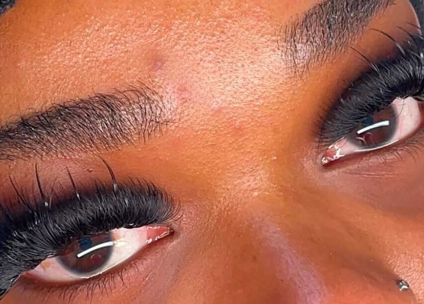 Close-up of expertly crafted lashes at By KB in Manchester, England, GB, showcasing intricate detail and style.