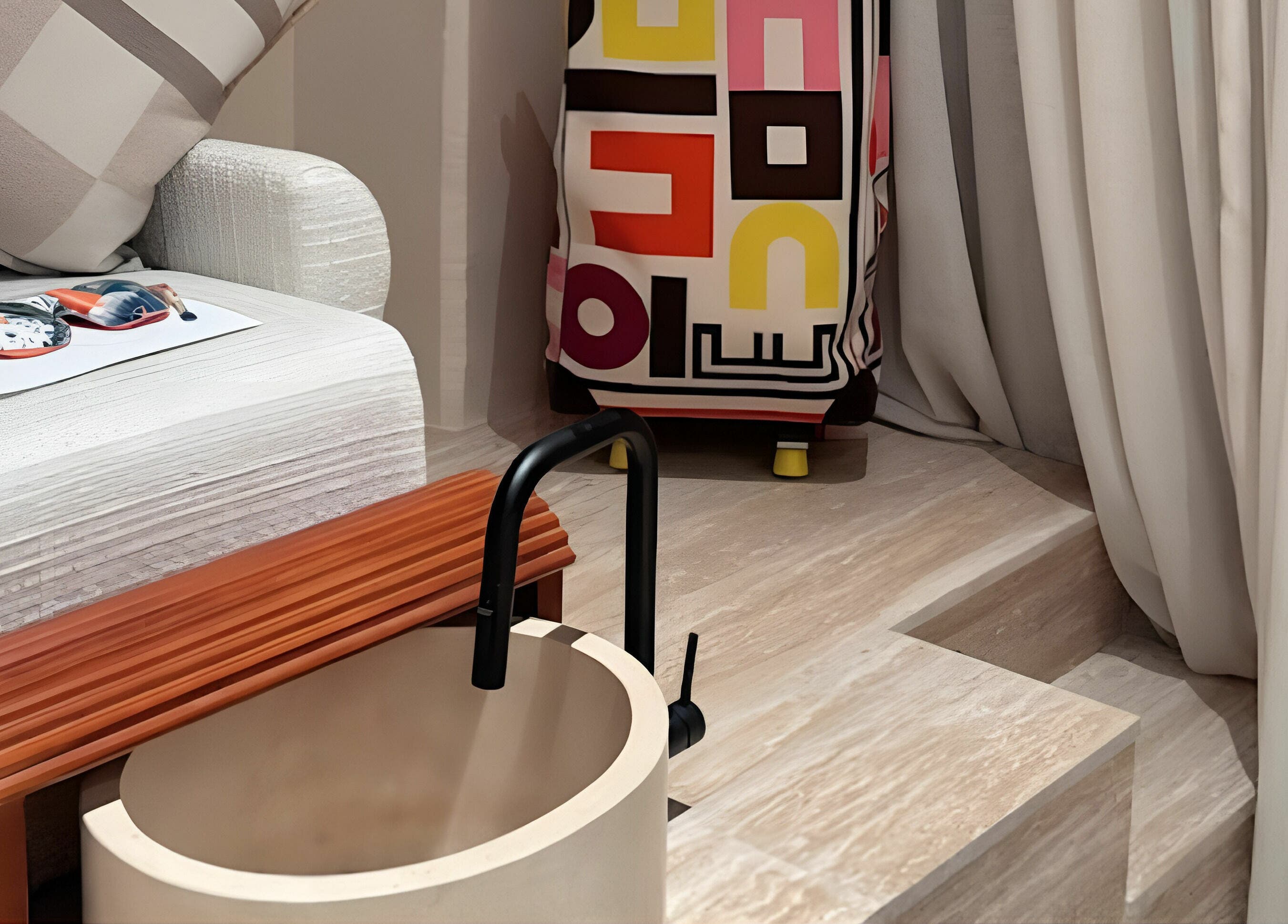 Elegant relaxation corner at GAARA SPA in Doha, Doha Municipality, QA, featuring plush seating and luxury decor.