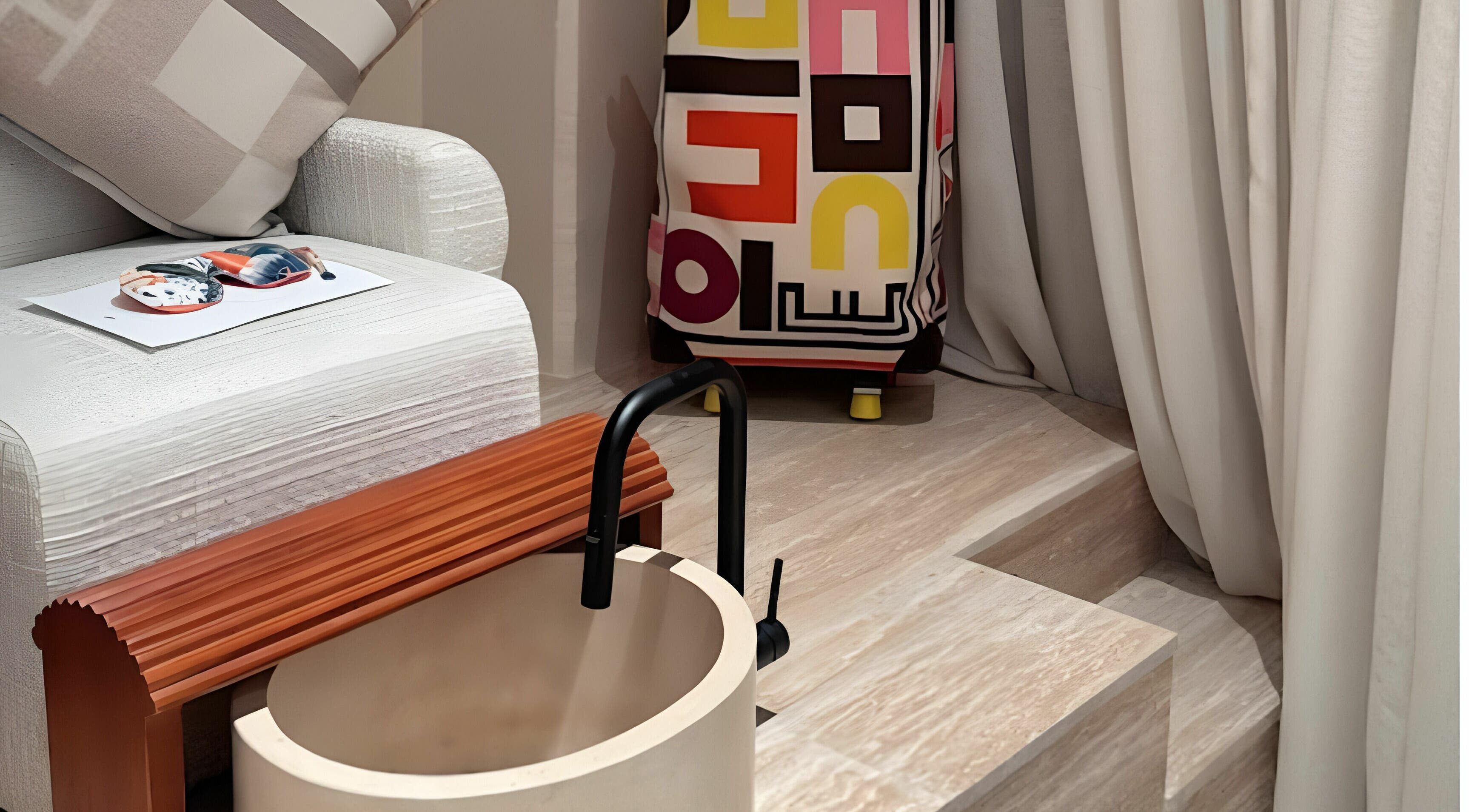 Elegant relaxation corner at GAARA SPA in Doha, Doha Municipality, QA, featuring plush seating and luxury decor.