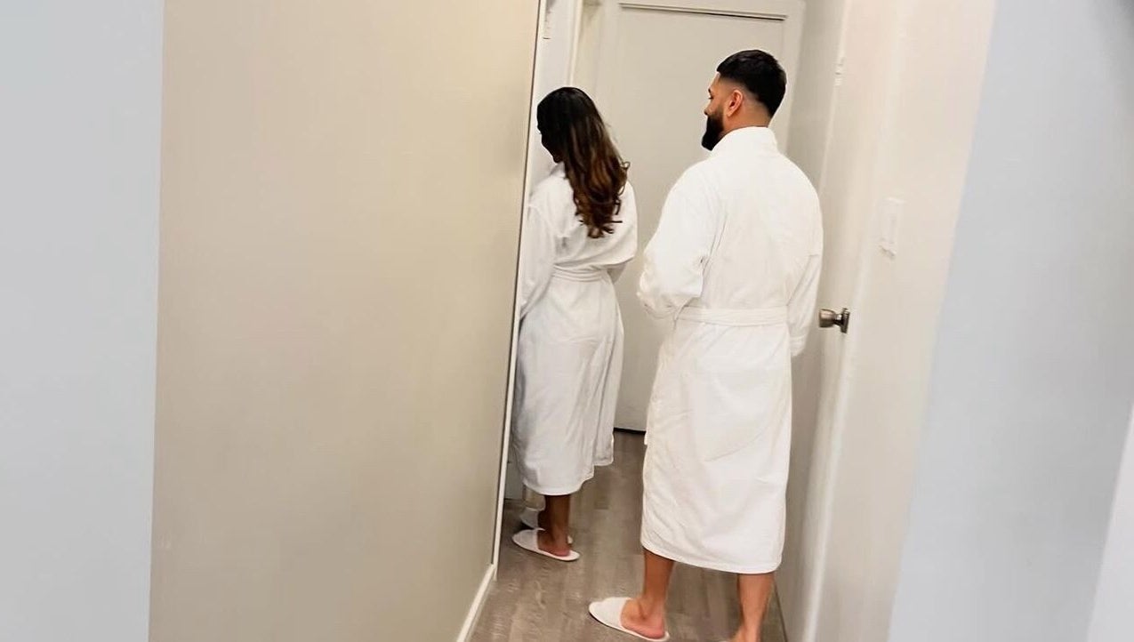 Guests in bathrobes at Zurich Beauty and Spa, Montego Bay, St. James Parish, JM, enjoying a tranquil moment.
