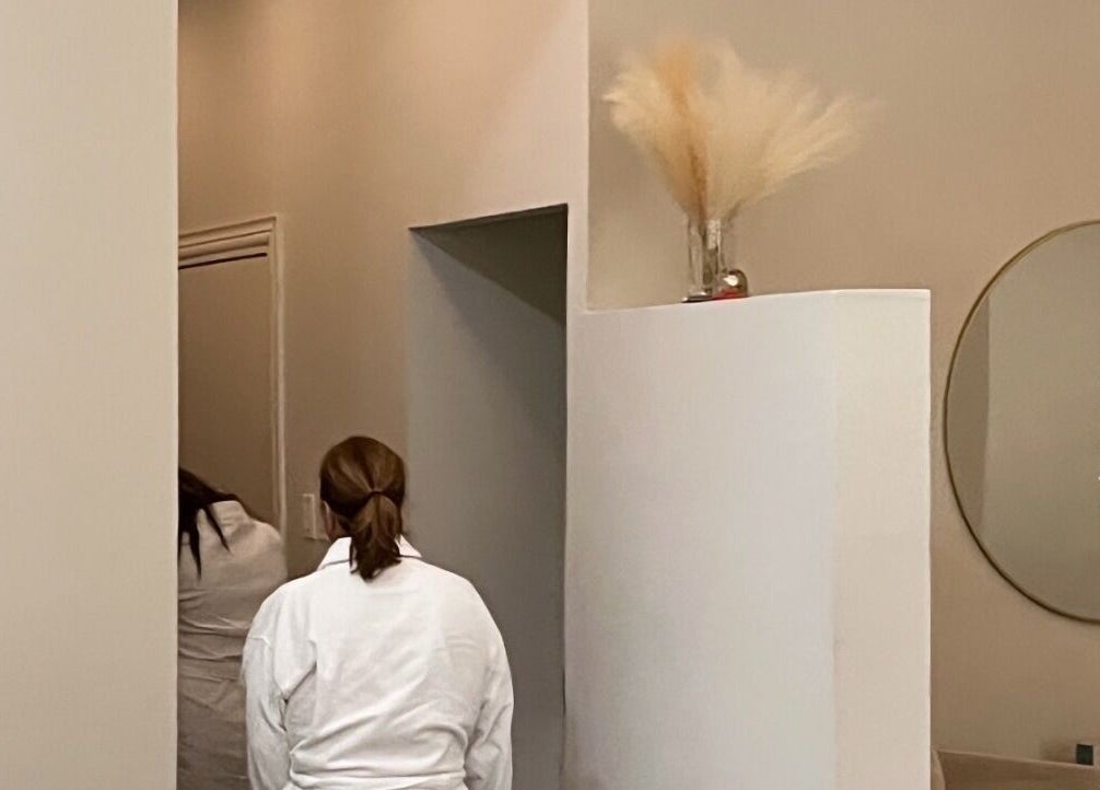 Calming corridor at Zurich Beauty and Spa, Montego Bay, St. James Parish, JM, featuring elegant decor.