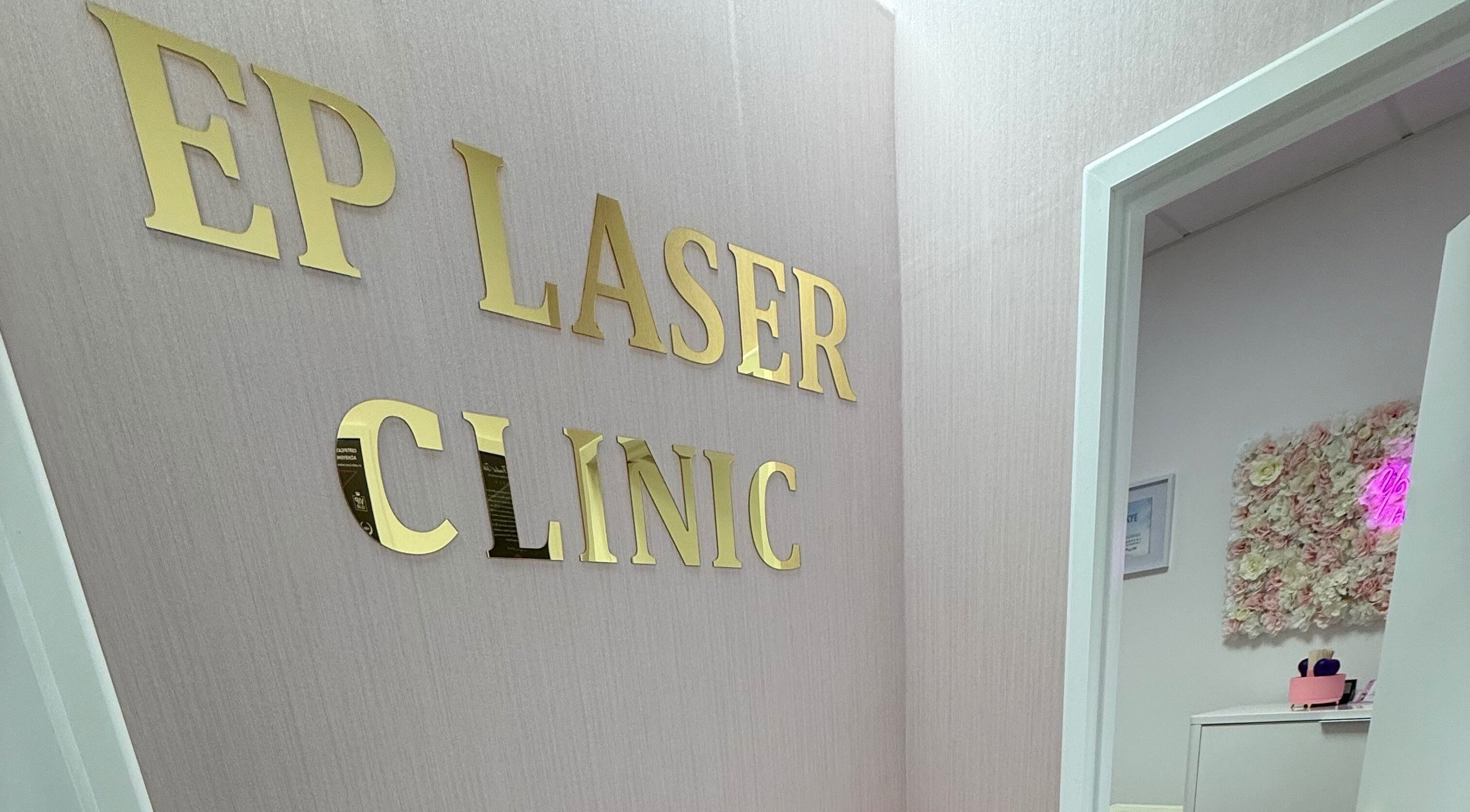 Entrance showing EP Laser Clinic Shrewsbury sign in Shrewsbury, England, GB.