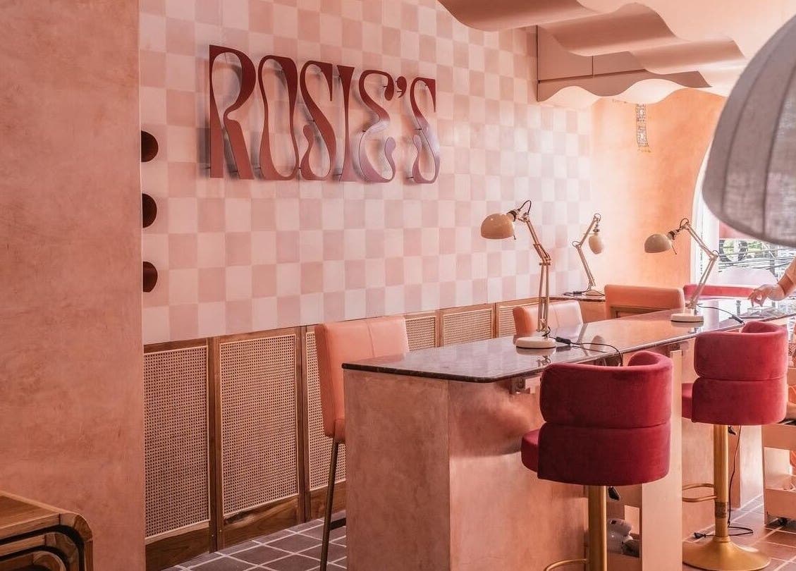 Rosie's Nail Bar - Canggu in Badung, Indonesia, ID features stylish peach and pink interiors with modern nail stations.