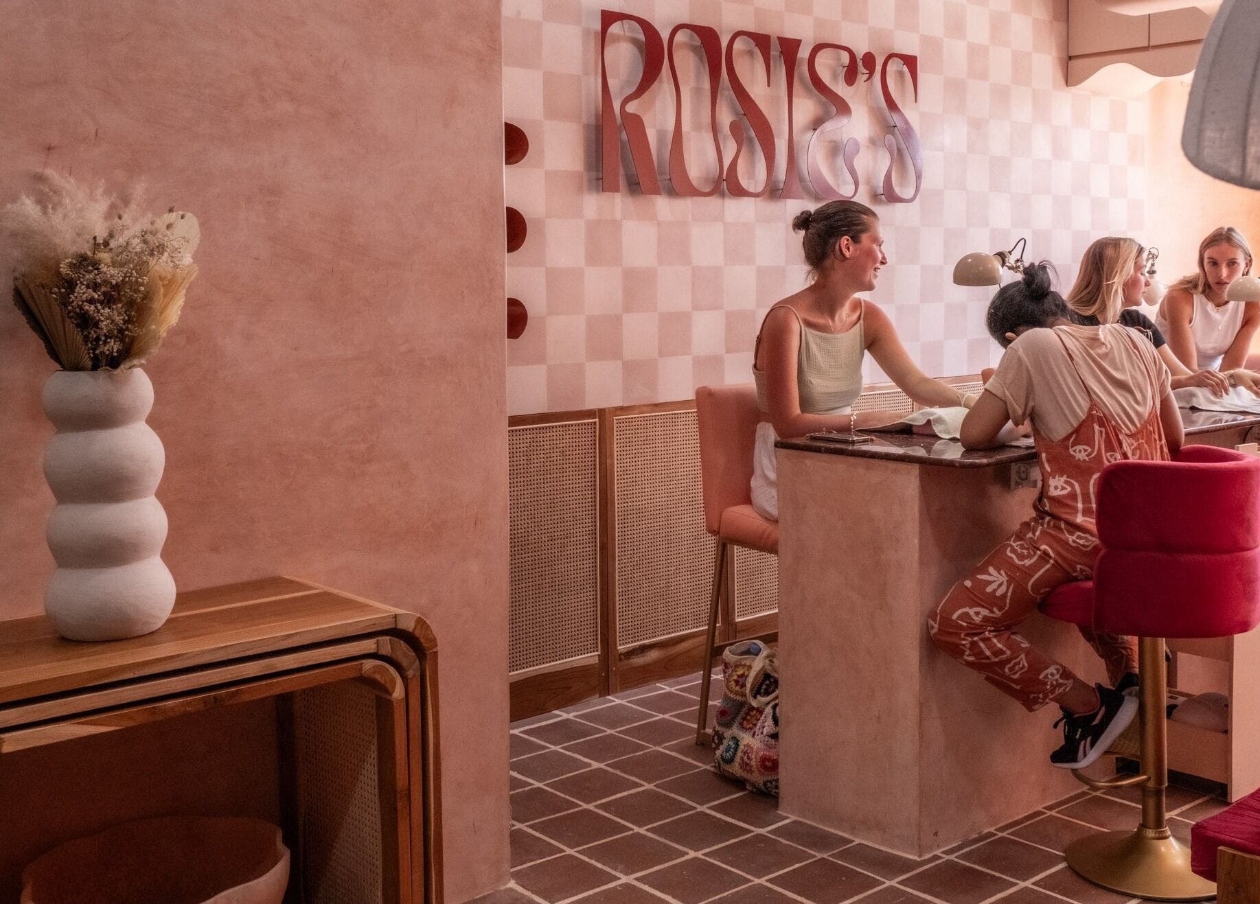 Relaxing atmosphere at Rosie's Nail Bar - Canggu in Badung, Indonesia, ID, showing stylish decor and customer service.