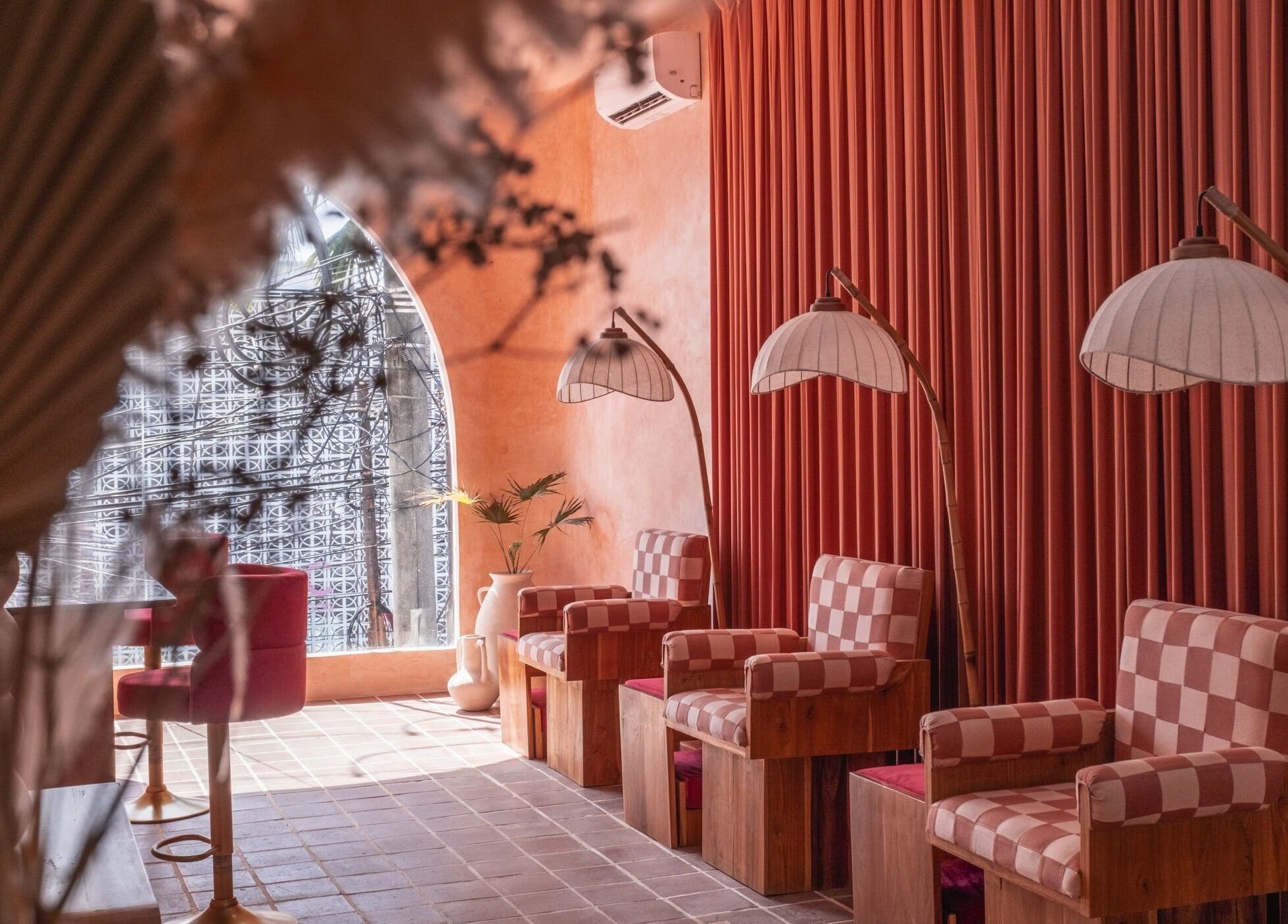 Rosies Nail Bar - Nusa Lembongan showcases chic seating with warm lighting in Bali, Bali, ID.