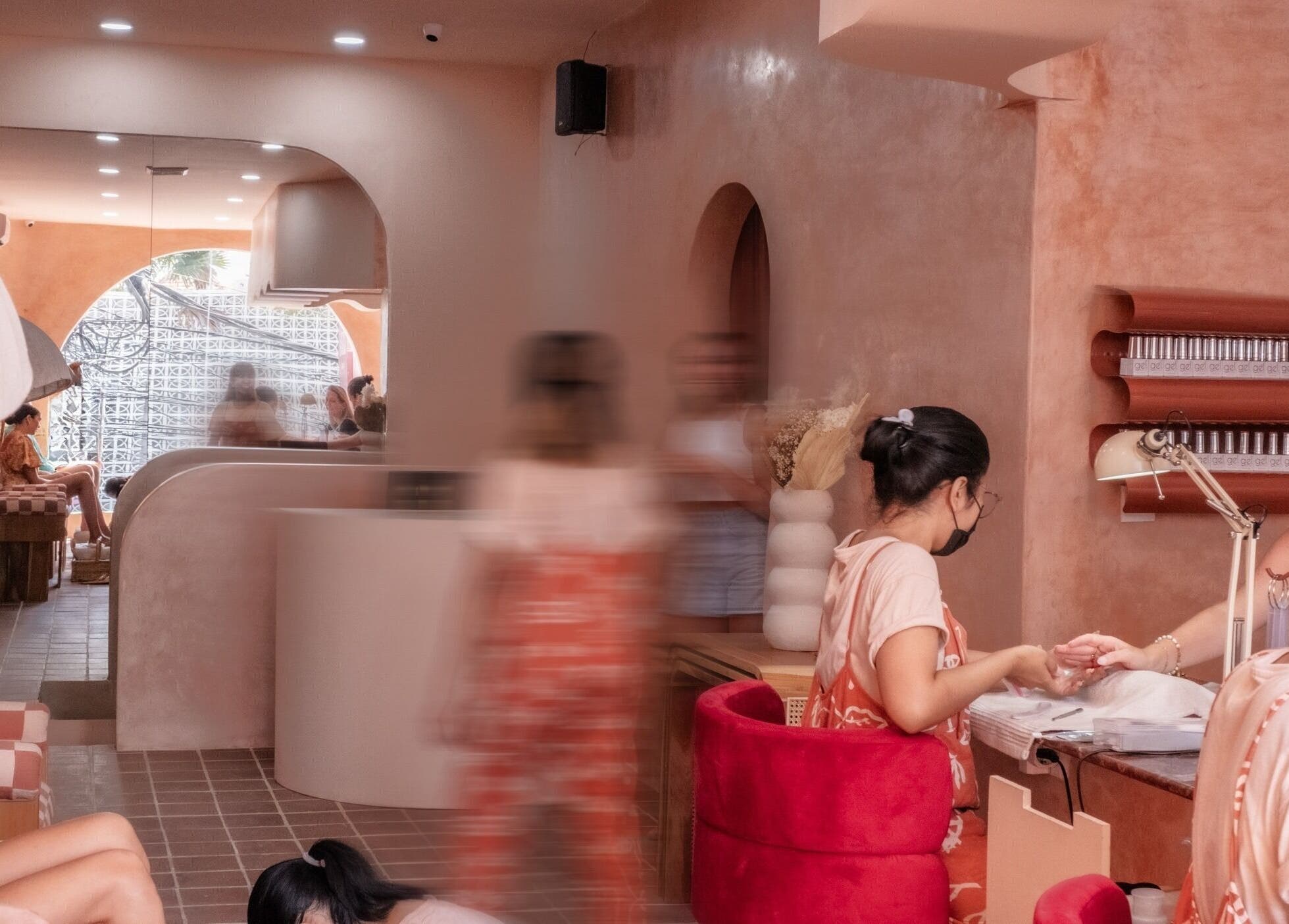 Relaxing interior of Rosies Nail Bar - Nusa Lembongan in Bali, Bali, ID, offering exceptional nail care services.