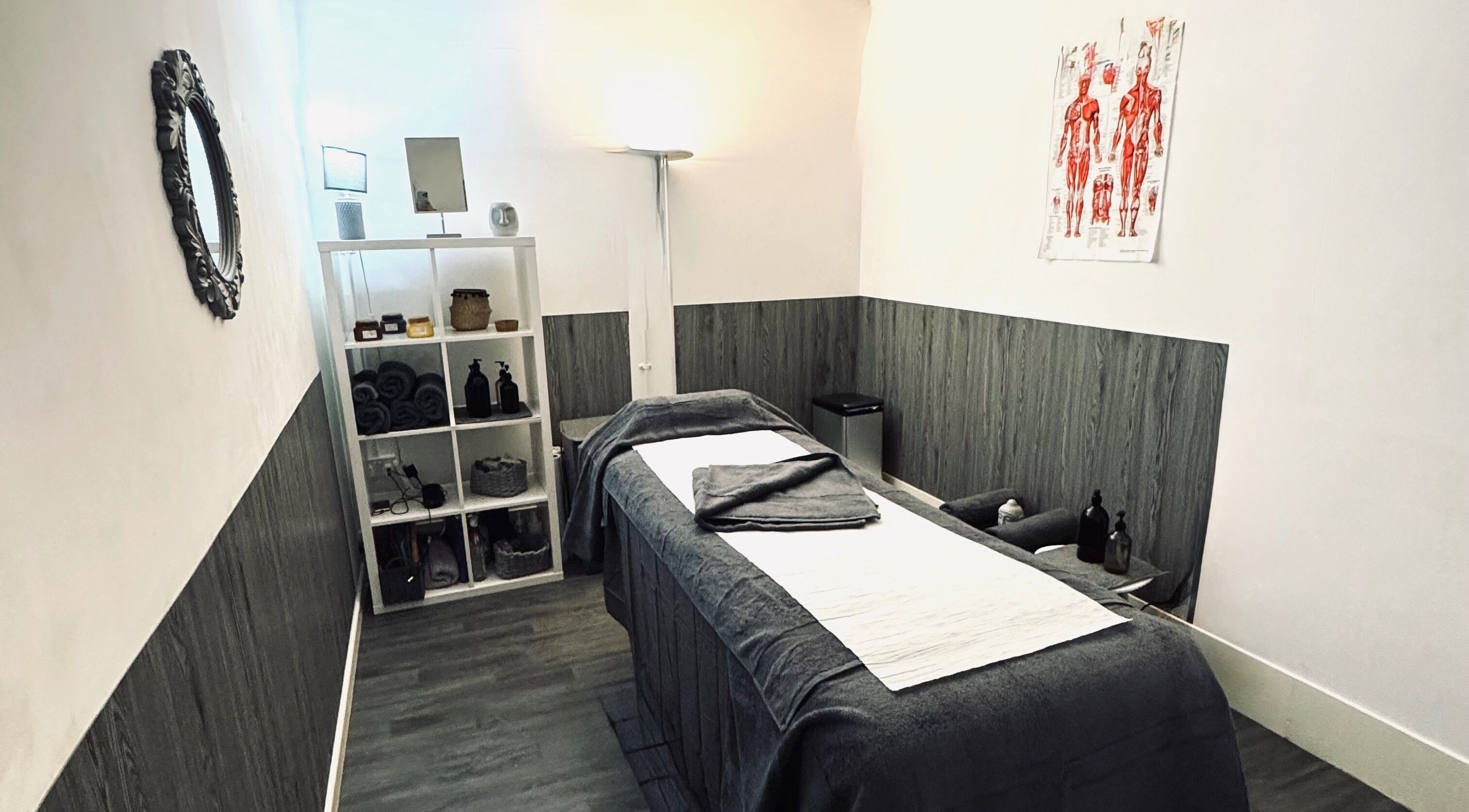 Relaxing therapy room at Unity Therapy - Tamworth - B78 3RW, Fazeley, England, GB, featuring a massage table.