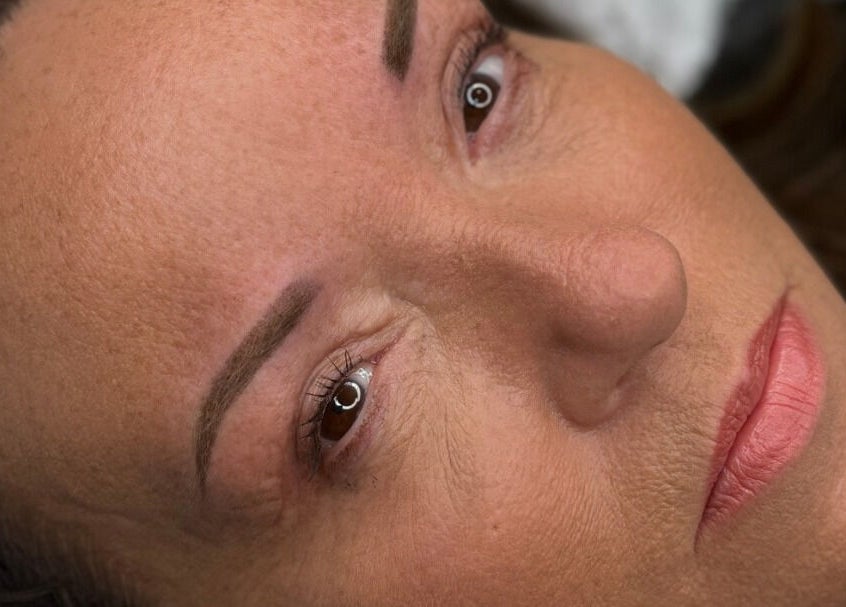 Close-up of a client's smooth skin after treatment at The Coven- Medi Spa, Bridgend, Wales, GB.