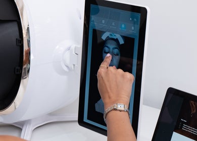 Advanced skincare analysis at derm360° - Acne & Skin Health Specialists in Leicester, England, GB.