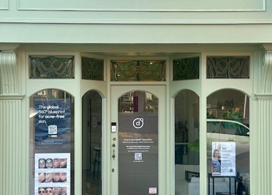 Entrance of derm360° - Acne & Skin Health Specialists in Leicester, England, GB with elegant design.