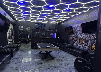 Stylish interior of Milez Cutz in Nassau, New Providence, BS, featuring modern decor and comfortable seating.