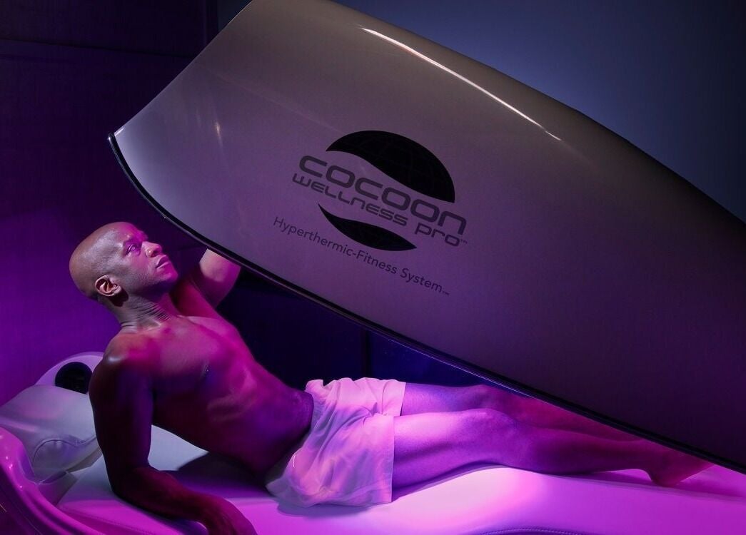 Relaxing in the Cocoon Wellness Pro at Inside Out Infrared Wellness - Cairns, Aeroglen, Queensland, AU.