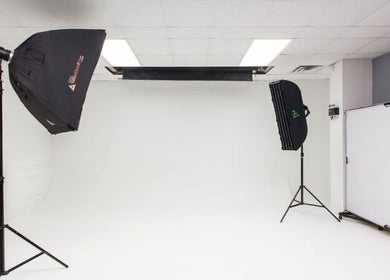 Professional photo studio setup at Aidooklik, Accra, Greater Accra Region, GH. Equipped with lighting gear.